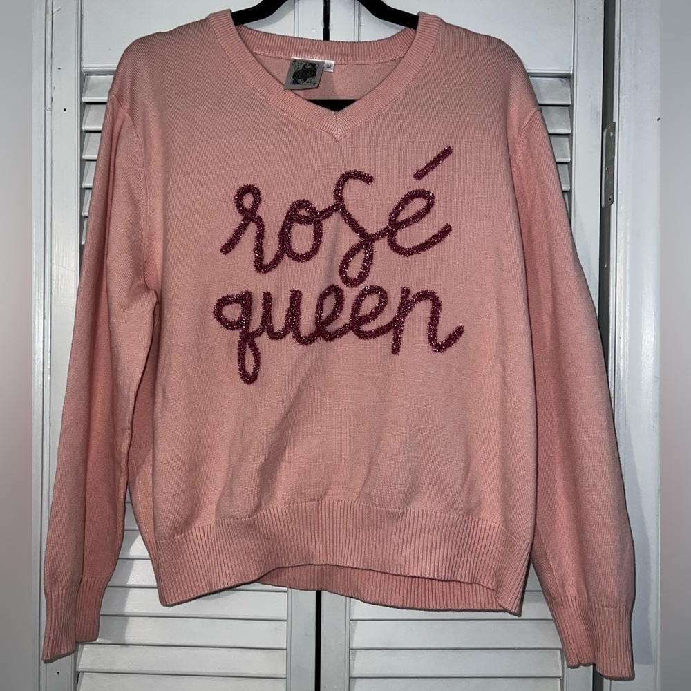 QUEEN OF SPARKLES ROSÉ QUEEN SWEATER